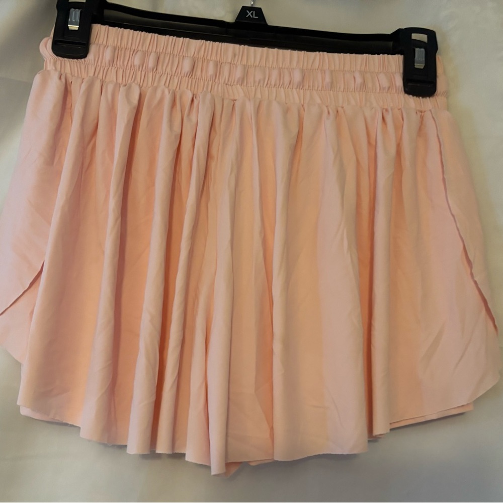 SHEIN Pink Skorts with Flowy Design and Elastic Waistband